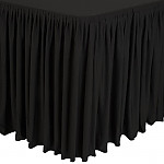 Table Top Black Cover & Skirting - Plisse Style