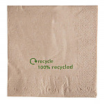 Swantex Recycled Lunch Napkin Kraft 33x33cm 2ply 1/4 Fold (Pack of 2000)
