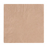 Vegware Recycled Cocktail Napkin Kraft 24x24cm 2ply 1/4 Fold (Pack of 4000)