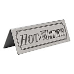 Beaumont Hot Water Table Sign Stainless Steel