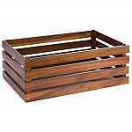 APS Superbox Natural Acacia Wooden Crate 555 x 350mm
