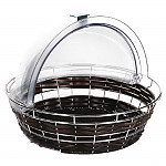 Polypropylene Brown Rattan Basket 1/3 GN