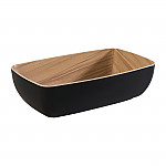 APS Pure Two Tone Bowl Melamine Black And White 90x 90mm