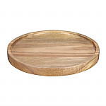 Olympia Ash Wood Serving Platter with Leather Handles 370mm