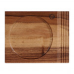 Large Rounded Acacia Presentation Board with Handle