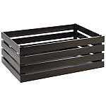 APS Superbox Coated Wooden Crate Black 555 x 350mm