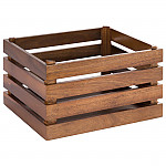 APS Superbox Natural Acacia Wooden Crate 350 x 290mm