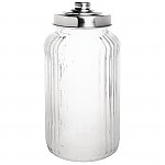 Olympia Ribbed Glass Storage Jar 1400ml (Pack of 6)