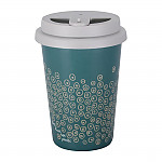 Ecoffee Cup Bamboo Reusable Coffee Cup Toroni Blue 12oz