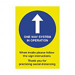 One Way System In Operation Poster A4 Self-Adhesive