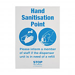 Hand Sanitisation Point Sign A4 Self-Adhesive