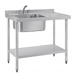 Vogue Single Sink Right Hand Drainer