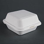 Fiesta Green Compostable Bagasse Burger Boxes with Bottom Ridges 153mm (Pack of 500)