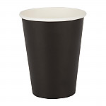 Fiesta Disposable Coffee Cups Single Wall Black 340ml / 12oz