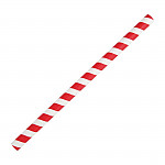Fiesta Green Compostable Paper Smoothie Straws Red Stripes (Pack of 250)