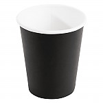 Fiesta Disposable Coffee Cups Single Wall Black 225ml / 8oz