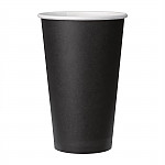 Fiesta Disposable Coffee Cups Single Wall Black 455ml / 16oz