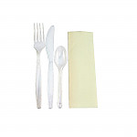 eGreen Deluxe Individually Wrapped Heavy-Duty Disposable Cutlery Sets (Pack of 250)