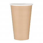 Fiesta Single Wall Takeaway Coffee Cups Kraft 455ml / 16oz
