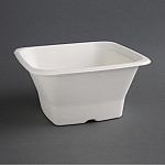 Fiesta Green Compostable Bagasse Square Bowls (Pack of 50)