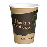 Fiesta Green Compostable Coffee Cups Single Wall 340ml / 12oz (Pack of 1000)