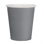 Fiesta Disposable Coffee Cups Single Wall Charcoal 225ml / 8oz