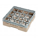 Cambro Camrack Beige 16 Compartments Max Glass Height 92mm