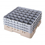 Cambro Camrack Beige 36 Compartments Max Glass Height 196mm