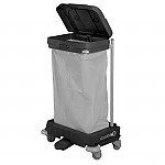 Mobile Waste Sack Hold with Lid 120L