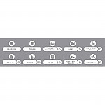 Rubbermaid SJRS Recycling Label Kit (Pack of 10 Sticker Sets)