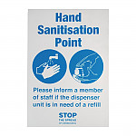 Hand Sanitisation Point Sign A5 Self-Adhesive