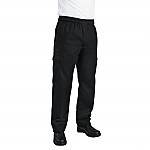 Chef Works Unisex Slim Fit Cargo Chefs Trousers Black