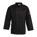 Whites Vegas Unisex Chefs Jacket Short Sleeve Black