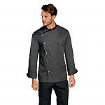 Bragard Juliuso Jacket Charcoal with Black Long Sleeve