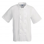 Whites Vegas Unisex Chefs Jacket Short Sleeve Black