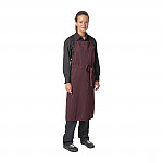 Bragard Lany Apron Black with Red Stripe