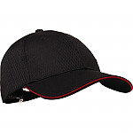 Chef Works Cool Vent Baseball Cap Black with Red