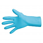 MAPA Vital 117 Liquid-Proof Light-Duty Janitorial Gloves Blue