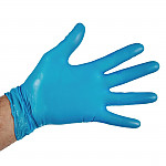 Vogue Powder-Free Vinyl Gloves Blue (Pack of 100)