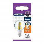 Status Filament LED Round SES Warm White Light Bulb 4/40w