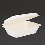 Fiesta Compostable Bagasse Hinged Food Containers 182mm