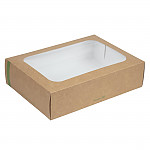 Vegware Compostable Kraft Tortilla Wrap Boxes With PLA Window (Pack of 500)