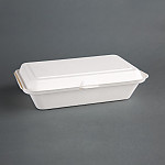 Fiesta Compostable Bagasse Hinged Food Containers 248mm