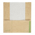 Vegware Compostable Kraft Panini Bags (Pack of 500)
