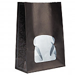 Colpac Recyclable Paper Sandwich Bags With Window Black (Pack of 250)