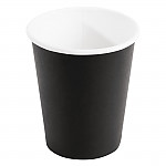 Fiesta Recyclable Coffee Cups Single Wall Black 225ml / 8oz