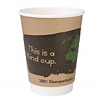 Fiesta Compostable Coffee Cups Double Wall 355ml / 12oz