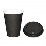 Special Offer Fiesta Recyclable Black 340ml Hot Cups and Black Lids (Pack of 1000)