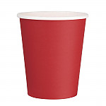 Fiesta Recyclable Single Wall Takeaway Coffee Cups Red 225ml / 8oz
