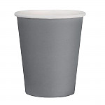 Fiesta Recyclable Coffee Cups Single Wall Charcoal 225ml / 8oz